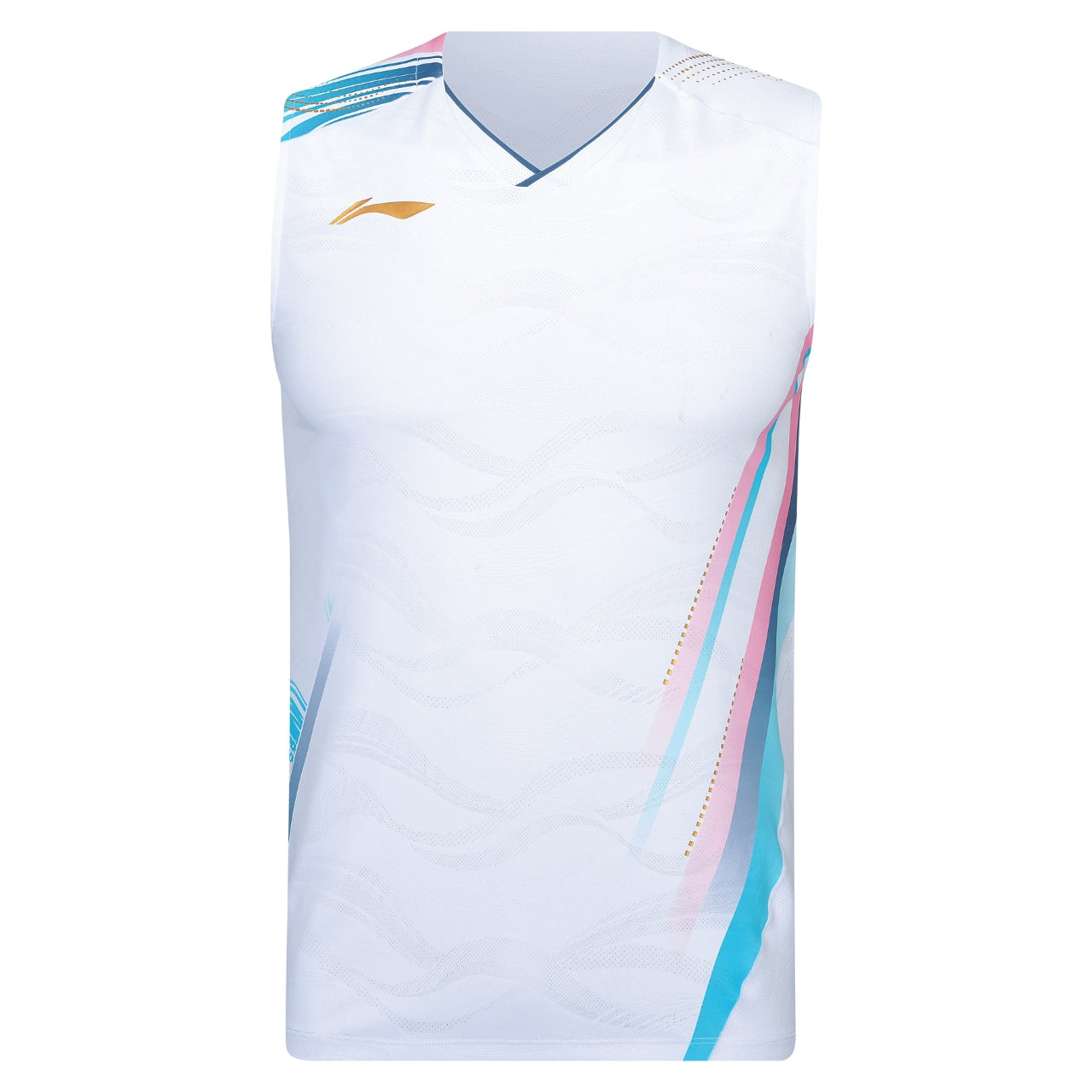 MEN'S Badminton Tank Top - Side Effect White